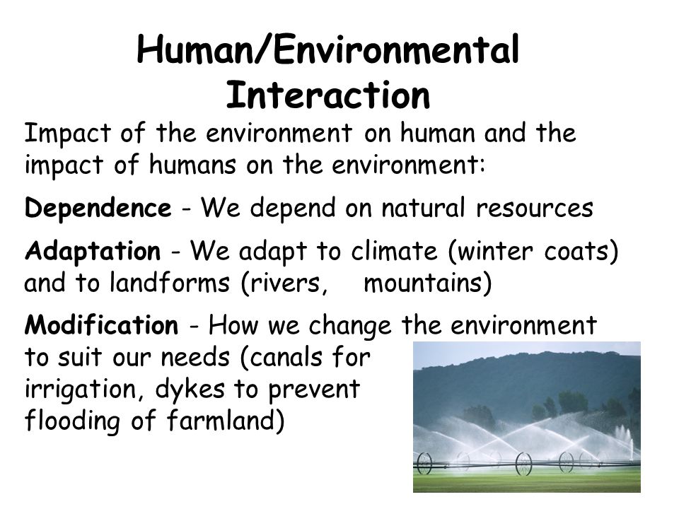 Human geography global impact of humans in the environment